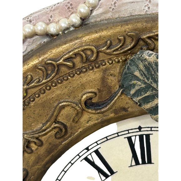 Figi Graphics Boudoir Reflection Vintage 1996 Victorian Clock Resin 1AA Battery - Picture 12 of 17
